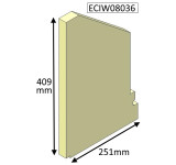 ECIW08036 Parkray RIGHT Upper Side Brick  |  Aspect 8 (Boiler)